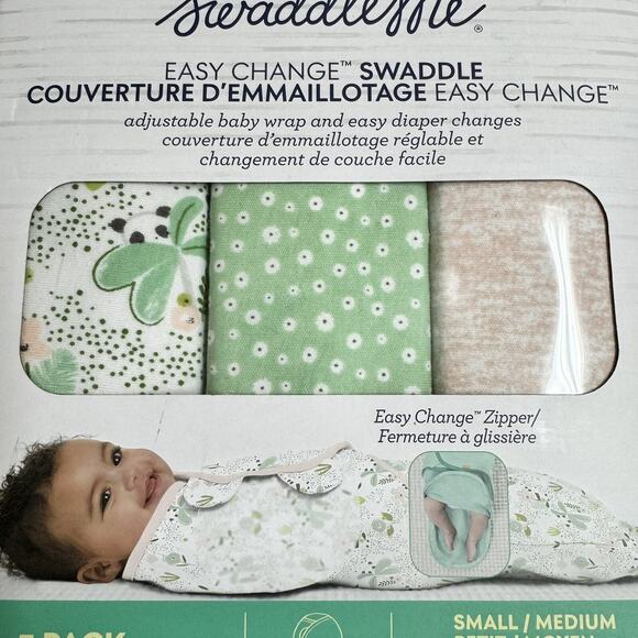SwaddleMe Multicolor Adjustable Baby Wrap Swaddle Size Small/Medium 3 Pack - Picture 4 of 6